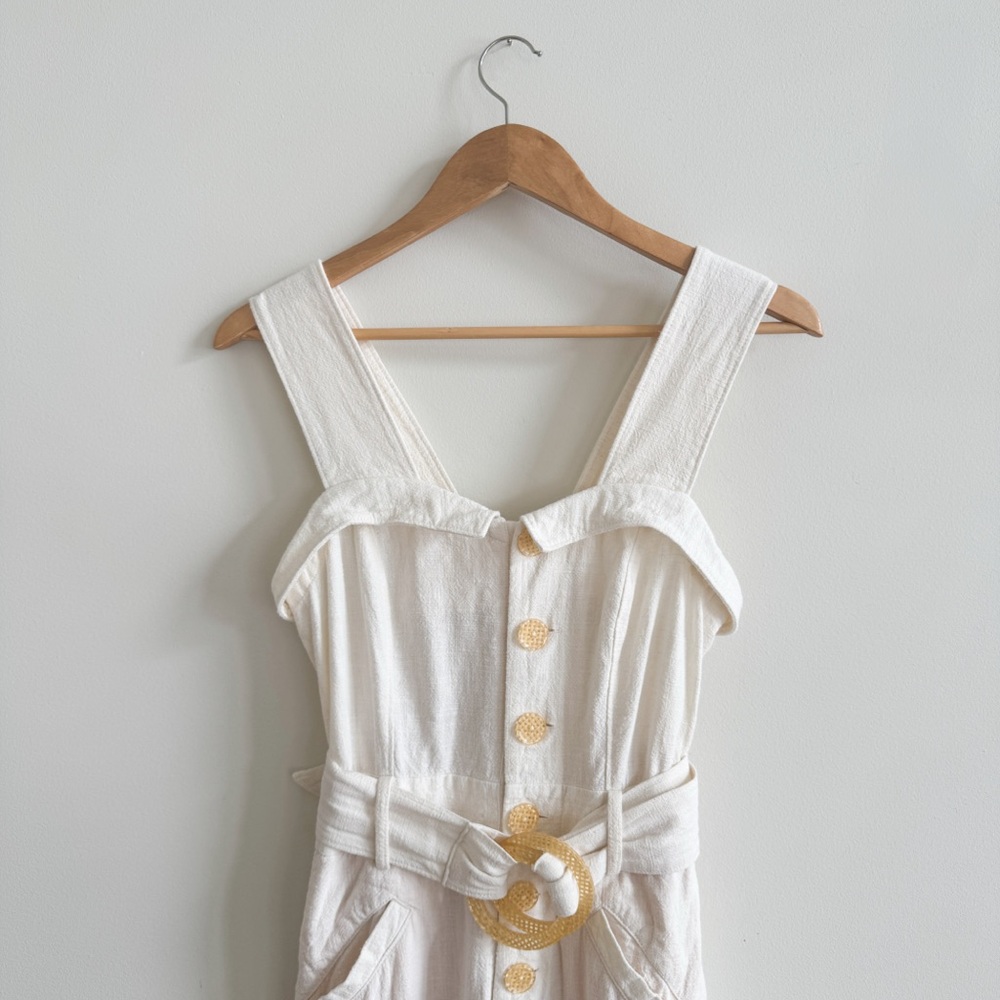 ANTHROPOLOGIE • Cape Code Jumpsuit in Ivory - Picture 5 of 15